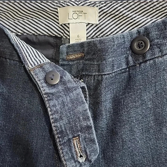 Women's Ann Taylor LOFT Marisa Wide Leg   Trousers, Blue, Size 6, Pre-Owned - Picture 5 of 6